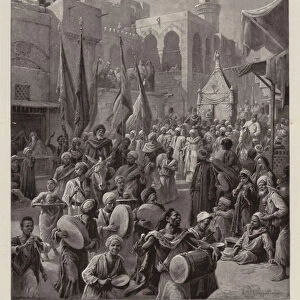 The Procession of the Mahmal in Cairo (litho)