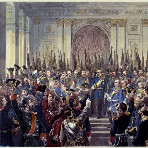 Proclamation of the German Empire on 18 / 01 / 1871 in the Ice Gallery in Versailles