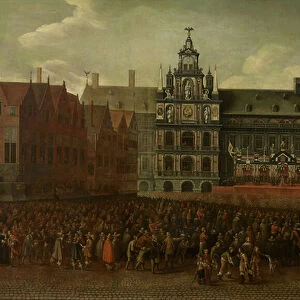 The Proclamation of the Peace of Munster on the Grote Markt in Antwerp, 1649 (oil on canvas)