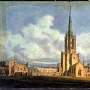 Projected Design for Fonthill Abbey, Wiltshire, 1798 (w / c on wove paper backed with