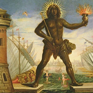 Prologue: the Harbour with the Colossus of Rhodes (oil on canvas)