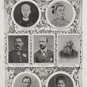 Prominent figures of the Boxer Rebellion (b / w photo)