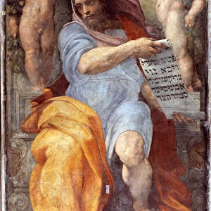 Prophet Isaiah (fresco, 1511-1512) (Before restoration)