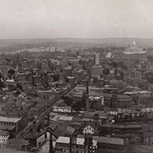 Providence, Rhode Island: Panorama of Providence (b / w photo)
