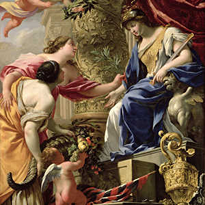 Prudence Leading Peace and Abundance, c. 1645 (oil on canvas)