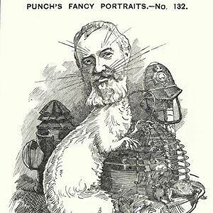 Punch cartoon: Adolphus Williamson, British police officer and first head of the Detective Branch of the Metropolitan Police (engraving)