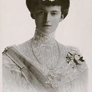 Queen Alexandrine of Denmark (b / w photo)