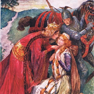 Queen Guinevere Welcomes Enid, illustration for Children