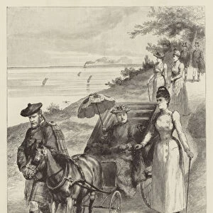The Queen in her Pony-Carriage, a Sketch at Osborne (engraving)