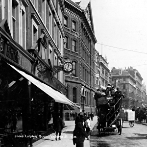 Queen Victoria Street, London, c. 1891 (b / w photo)