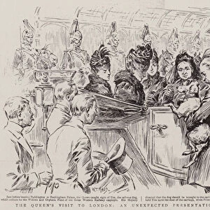 The Queens Visit to London, an Unexpected Presentation at Paddington (engraving)