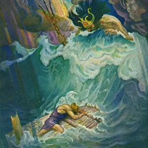 The raft of Odysseus, 1929 (litho)