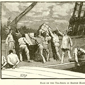 Raid on the Tea-Ships in Boston Harbour (engraving)