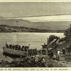 The Rebellion in the Transvaal, Tugela Ferry on the Road to the Biggarsberg (engraving)