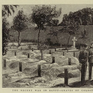 The Recent War in Egypt, Graves of Coldstream Guards at Alexandria (engraving)