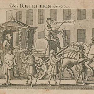 The reception in 1770 (engraving)