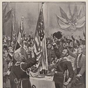 The Reception of the Honourable Artillery Company of Massachusetts in London (litho)