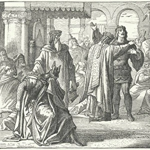 Reconciliation of the Holy Roman Emperor Henry VI and Richard the Lionheart, 1194 (engraving)