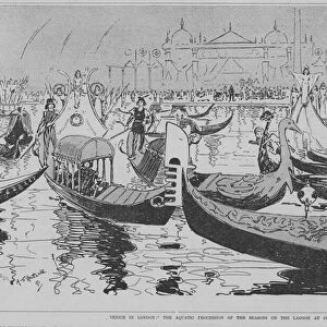 Recreation of the Lagoon of Venice at the Olympia, London, 1891 (engraving)