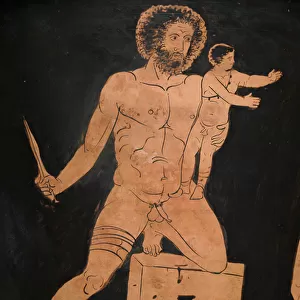 Detail from a red-figure lekythos (ceramic)