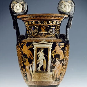 Red and white figure volute krater, Apulian (ceramic)