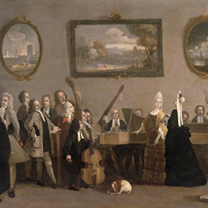 Rehearsal of an Opera, c. 1709 (oil on canvas)