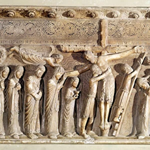 Relief panel depicting the Deposition, 1178 (marble)
