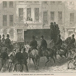 Removal of the Fenian Prisoners from the Courthouse at the Bow Street (engraving)