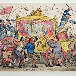 The Republican Attack, published by Hannah Humphrey in 1795 (hand-coloured etching)