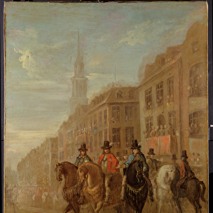 Restoration Procession of Charles II at Cheapside, c. 1745 (oil on canvas)