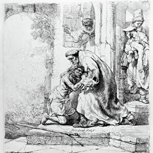 Return of the Prodigal Son, 1636 (etching)