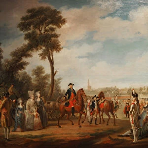 Revue and parade of the Regiment of Conde in Strasbourg between 1779 and 1781