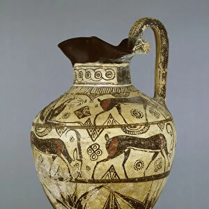 Rhodian Middle Wild Goat Style oinochoe, from Rhodes, c. 600 BC (ceramic)