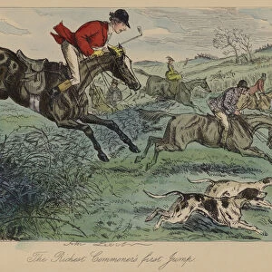 The Richest Commoners first Jump (coloured engraving)