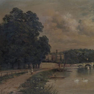Richmond Bridge from Cholmondeley Walk (oil on canvas)