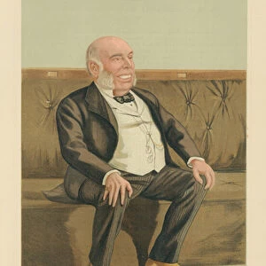 The Right Hon William Henry Smith, First Lord of the Tresury, 12 November 1887, Vanity Fair cartoon (colour litho)