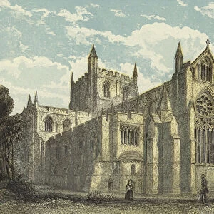 Ripon Cathedral, South East View (coloured engraving)
