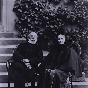 Robert Virchow, German physician and pathologist, and his wife, Rosalie (b / w photo)