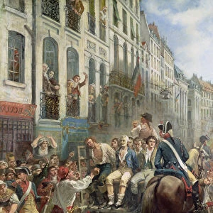 Robespierre (1758-94) and Saint-Just (1767-94) Leaving for the Guillotine, 28th July 1794