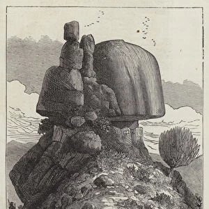 Rock near Fort Oliphant, Transvaal (engraving)