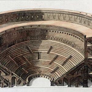 Roman Theatre. Engraving from the beginning of the 19th century