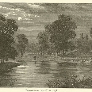 "Rosamonds Pond"in 1758 (engraving)