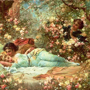 The Rose Bower (oil on canvas)