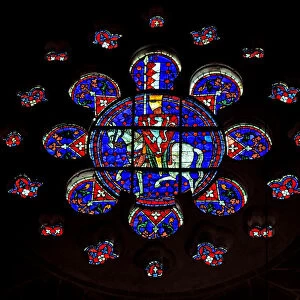 Rose window depicting Simon de Montfort, Chartres Cathedral (stained glass)
