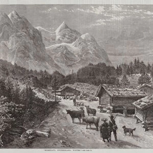 Rosenlaui, Switzerland, Winter (engraving)