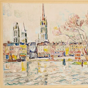 Rouen, 1924 (w / c, gouache & chalk on paper)