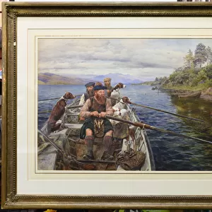 Rowing to the Moor, 1876 (w / c on paper)