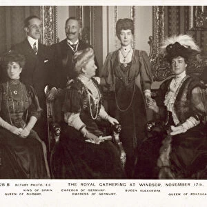 The royal gathering at Windsor, 17 November 1907 (b / w photo)