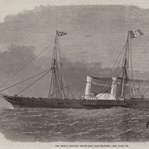 The Royal Italian Steam-Ship Esploratore (engraving)