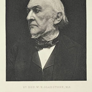 The Rt. Hon. William Gladstone (1809-98), MP, 1890 (b / w photo)